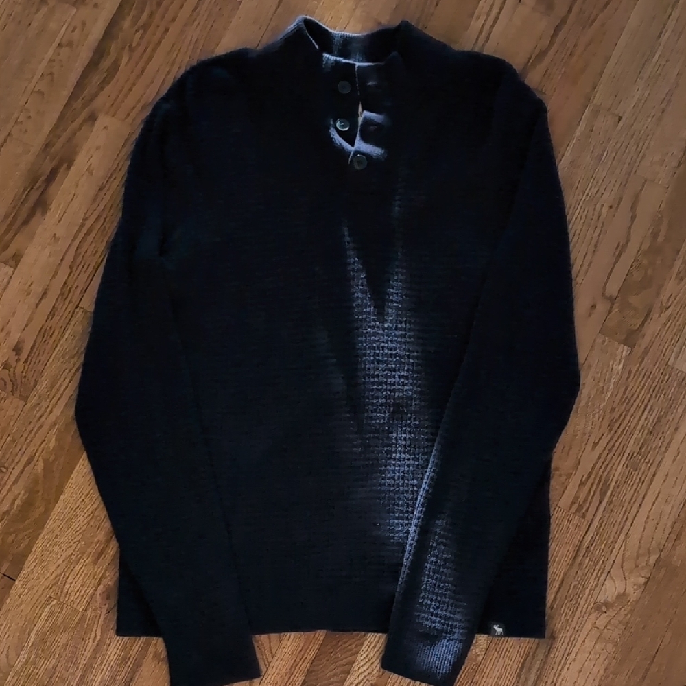Abercrombie Kids Navy Waffle Sweater